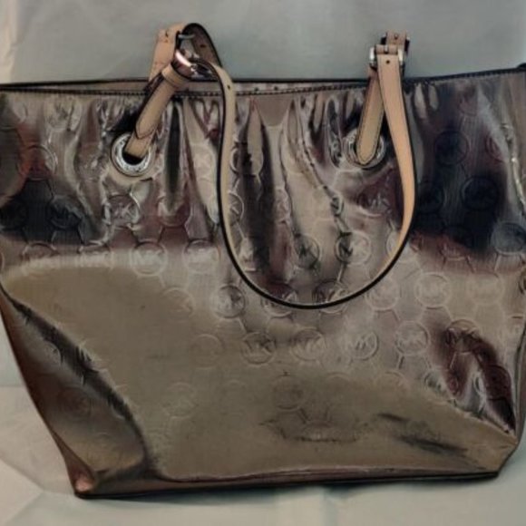 Michael Kors Silver Logo Hand Bag/Tote - Picture 1 of 3